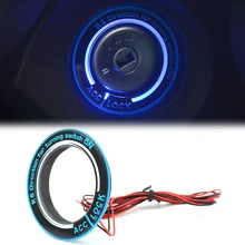 Автомобильный светильник СВЕТОДИОДНЫЙ Переключатель зажигания Крышка/кольцо украшение с кольцом для ключей наклейки для Ford Focus 2/Focus 3 4 MK3 MK4 2005-/Kuga/S-MAX