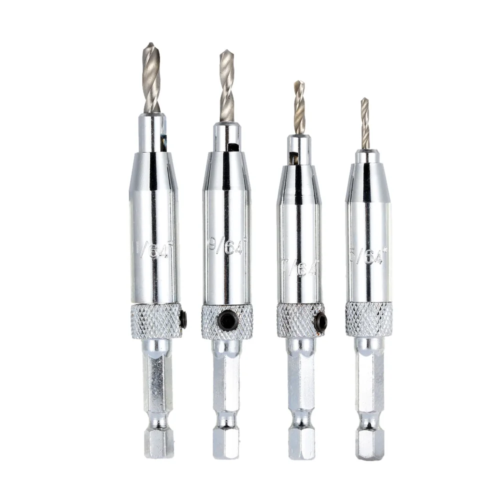 Nouveau 7Pcs Auto Centrage porte fenêtre charnière Twist Foret à bois Hole Puncher