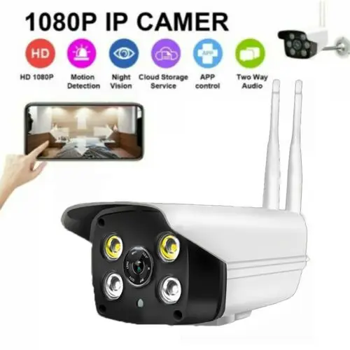 

1080P Outdoor Wifi P2P ONVIF IR Night Vision Wireless IP Camera Audio Home Motion Dection Alarm Video Surveillance