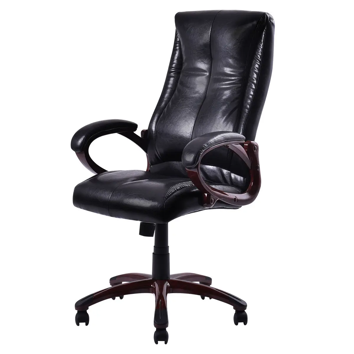 

Giantex Ergonomic PU Leather Office Chair Modern High Back Swivel Executive Desk Task Gaming Chair Home Furniture HW52715