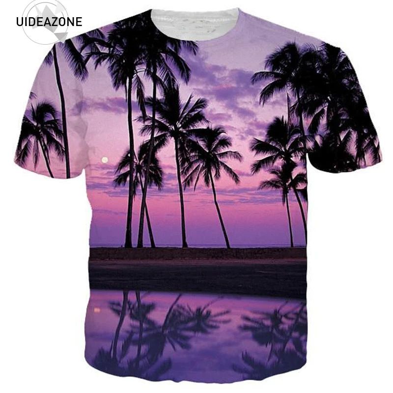 Palm Beach T-Shirts Men Women 3D Shirts And Clothing Summer Style Tops Tees Casual Short Sleewve T Shirt Tshirt Plus Size S-5XL