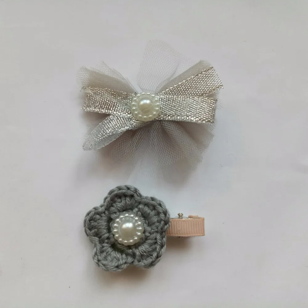 

2PCS/set headwear set bowknot wool flower girls kids hair clip pin hairpin hair accessories for girls hairclip bow barrettes