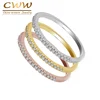 CWWZircons-anillo de compromiso de circonia cúbica para mujer, sortija de compromiso, Zirconia, circonita, zirconita, Micro pavé, 3 tonos, alta calidad ► Foto 1/6