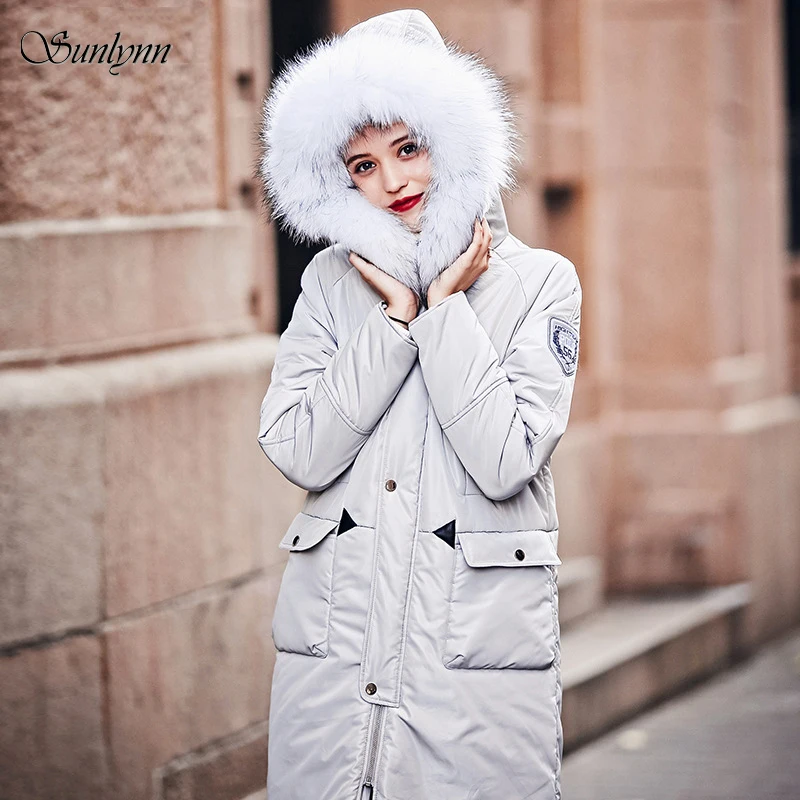 Winter Bio Fluff Coat Medium Length Fashion Down coat Women's Fur