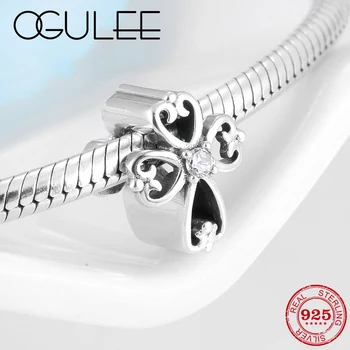 

New 925 Sterling Silver Heart Flower Pattern metal Beads for Jewelry making fit Original Pandora Charms Bracelet for Women