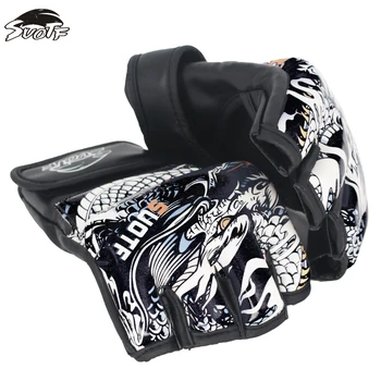 

SUOTF Chinese dragon Fighting Tiger Muay Thai MMA Boxing Sports Leather Gloves fight box mma gloves boxing sanda boxing glove