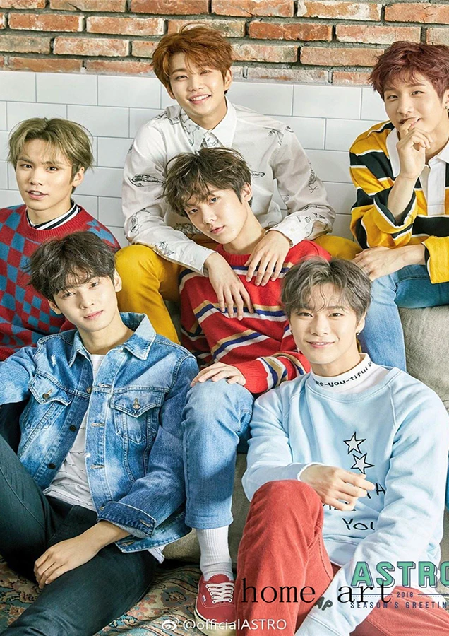 Astro kpop плакат стены наклейки украшения дома высококачественный рисунок белая мелованная бумага Home art бренд - Цвет: Светло-зеленый