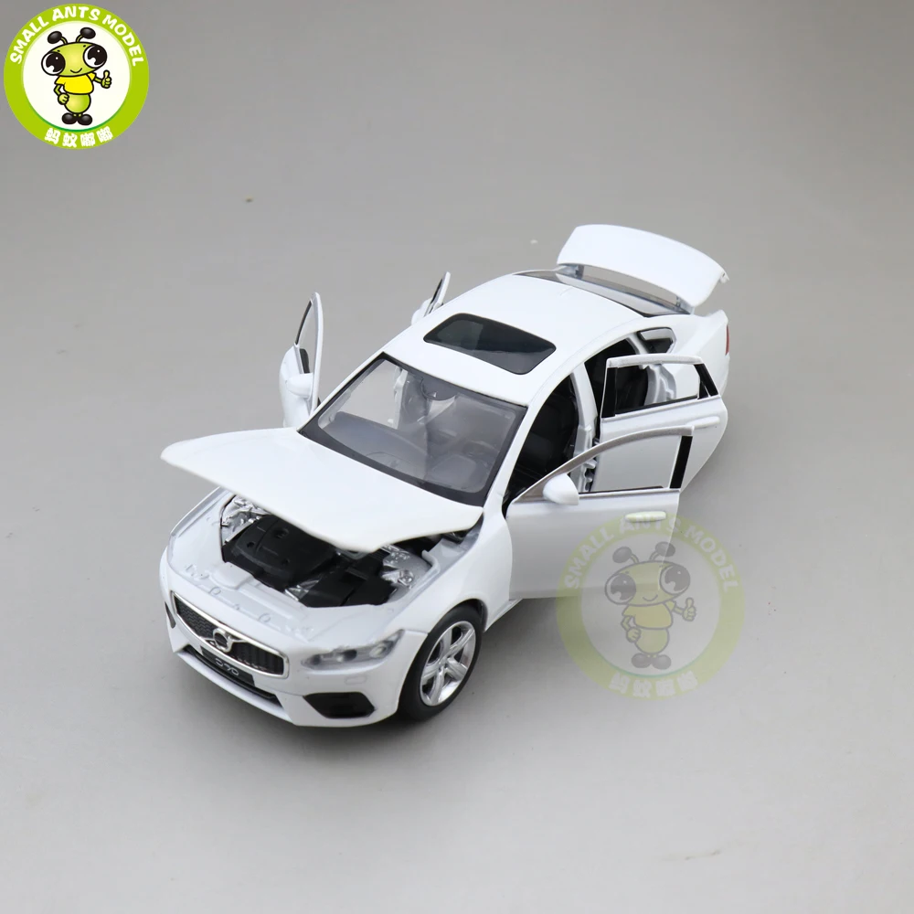 1/32 JACKIEKIM Volvo S90 литая модель автомобиля игрушки для детей Подарки для мальчиков девочек звуковое освещение