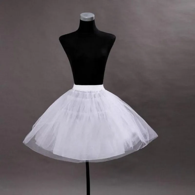 Белые, черные короткие юбки Дешевые короткий подъюбник свадебные аксессуары для девочек