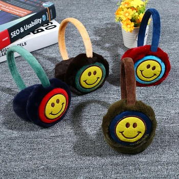 

Children Earmuffs Warm Smile Boys and Girls Cartoon Cartoon Warm Ear Warm Headgear Winter Accessories Kids Earmuffs