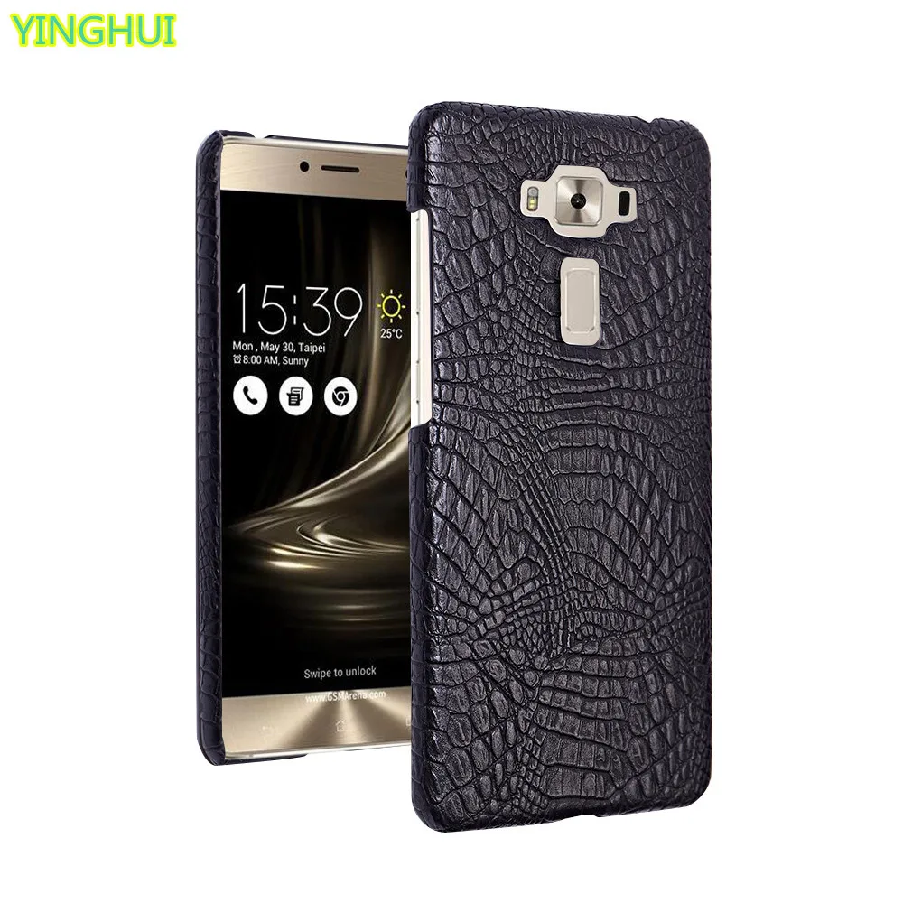 

For ASUS Zenfone 3 Deluxe ZS550KL ZS550ML phone bag case Luxury Crocodile Skin PU leather Protective Case Cover