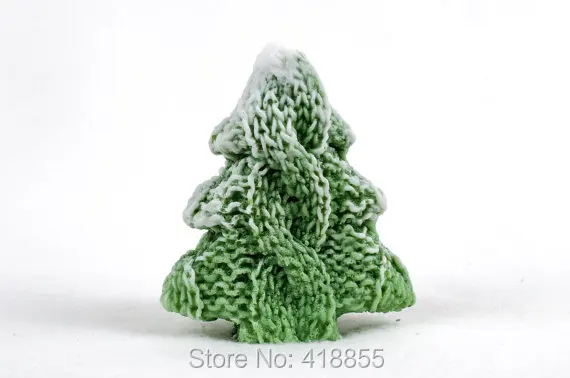 Рождественская форма для мыла дерево вязаный силиконовая форма для свечи формы для торта украшения ароматный, в форме косточки пресс-формы