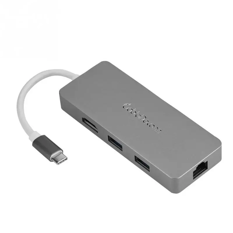 

Cabledeconn 7 in 1 Type-C Multi-interface Hub to HDMI / USB 3.0 / RJ45 / SD / TF / PD