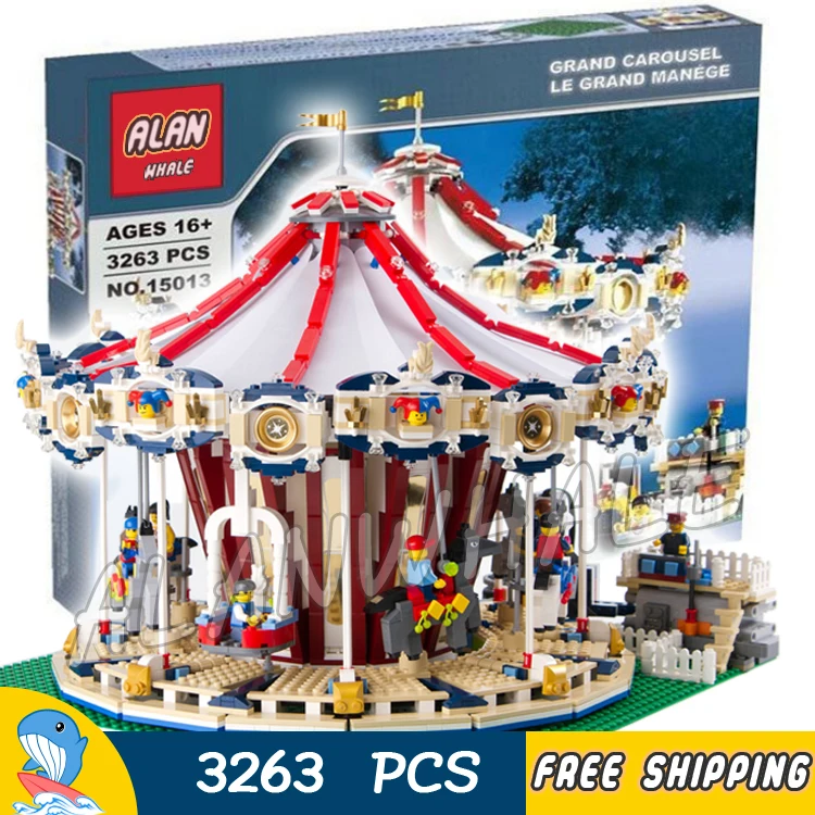 

3263pcs Creator Expert Amusement Park Carousel Construct Collection 15013 Model Building Blocks Toys Bricks Compatible with Lego