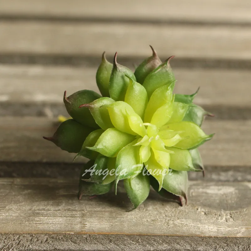 Реалистичный мини искусственный мясистый кактус растение Настоящее прикосновение пальмовое бонсай местный пейзаж декоративный цветок для украшения talbe - Цвет: B Green