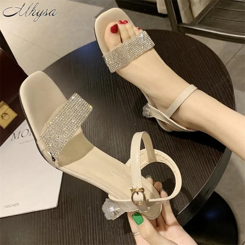 

Mhysa 2019 Fashion Ankle Strap Heels Women Sandals Summer Shoes Women Open Toe High Heels Party Dress Women's sandals T336