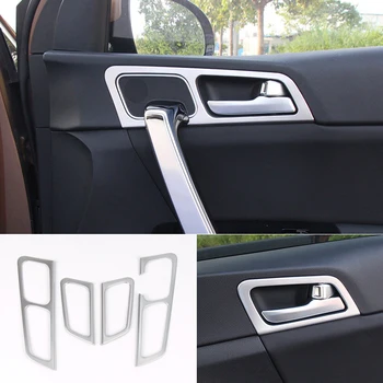 

4Pcs LHD For KIA Sportage 4 QL 2018 2017 2016 Stainless steel Car Styling Accessories Door Handle Bowl Automobile Panel Frame