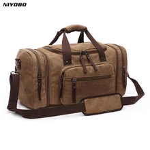 NIYOBO кофейная Большая вместительная мужская дорожная сумка, многофункциональная Мужская Ручная багажная сумка, сумка на плечо, сумки на выходные