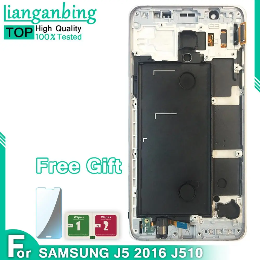 

LCD For Samsung Galaxy J5 2016 LCD J510 J510FN LCD Display Touch Screen + Frame Digitizer Assembly For Samsung j5 lcd screen
