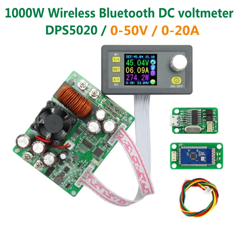 

RD DPS5020 Constant Voltage current DC- DC Step-down communication Power Supply buck Voltage converter LCD voltmeter 50V 20A