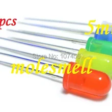 500 шт 5 значение 5 мм рассеянный красный, желтый, синий, зеленый, белый R, G, B, W, Y, светодиодный 100 шт каждый цвет