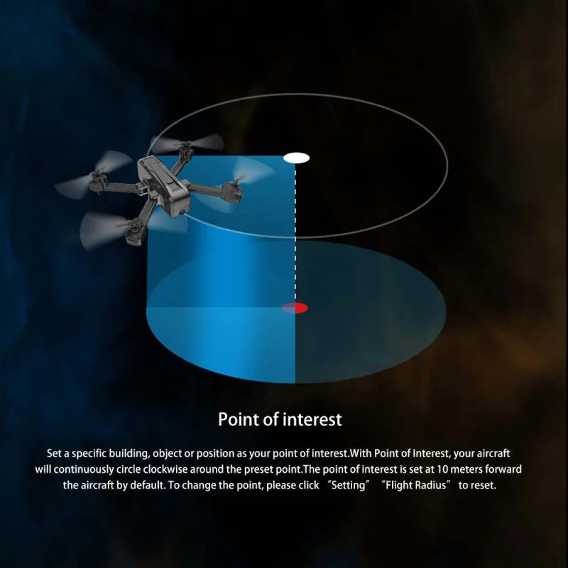 Aerial Photography Brushless GPS Follow Me WIFI FPV RC Drone 5G 1.6KM 2K HD Camera Ultrasonic Positioning Smart RC Quadcopter