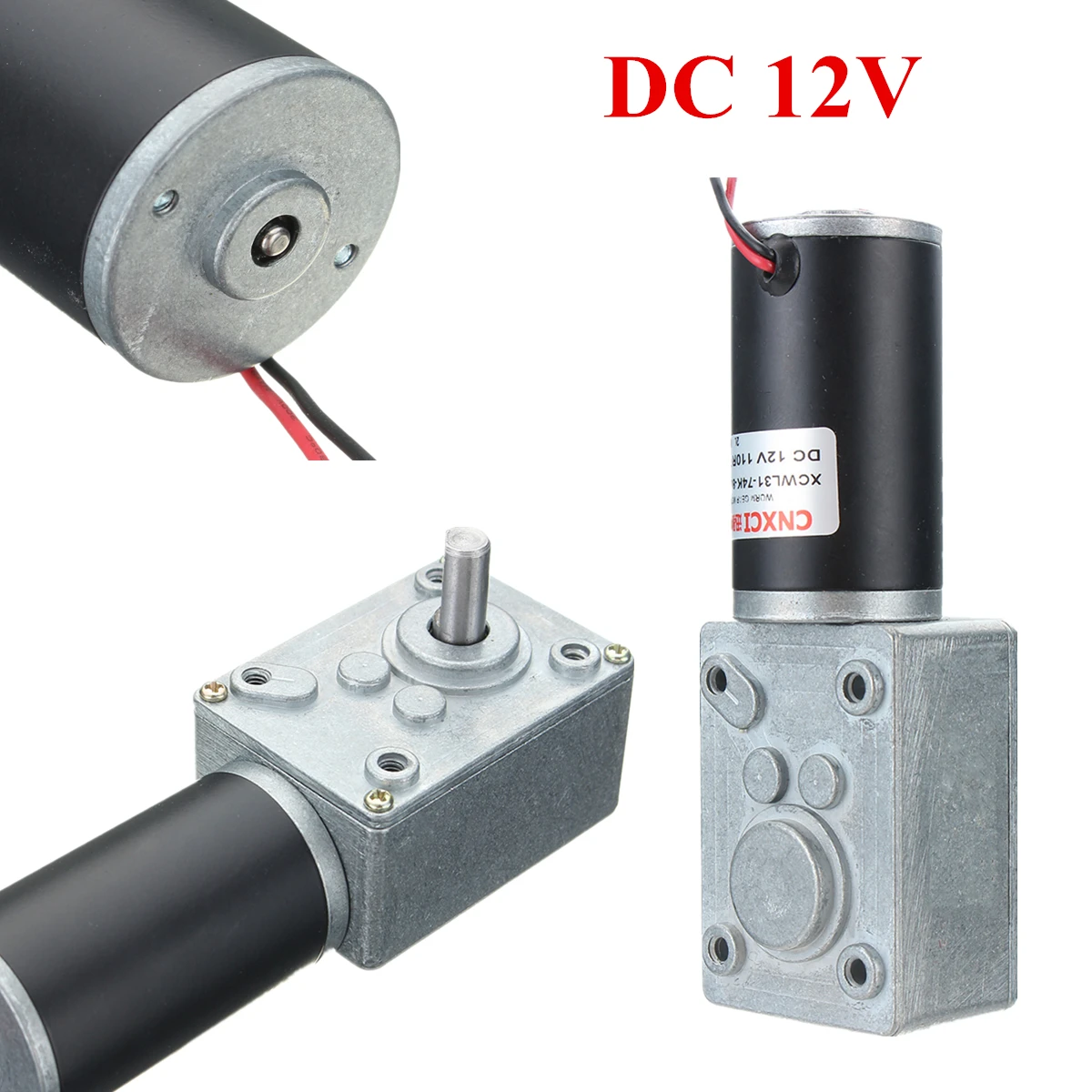 

DC 12V Motor High Torque Electric Power Turbo Reducer Worm Geared Reversible 10 Turn