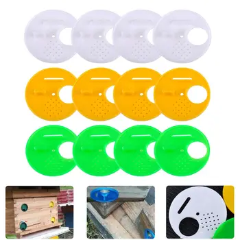 

SZS Hot 12pcs 3 Colors Beekeepers Beehive Box Entrance Gates 68mm Beekeeping Tools Equipment for Top Bar Hives Nuc