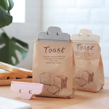 

1PC Pink Grey Durable Food Bag Clip Plastic Milk Powder Tea Snack Bag Sealing Clip Kitchen Storage Organization Supplies