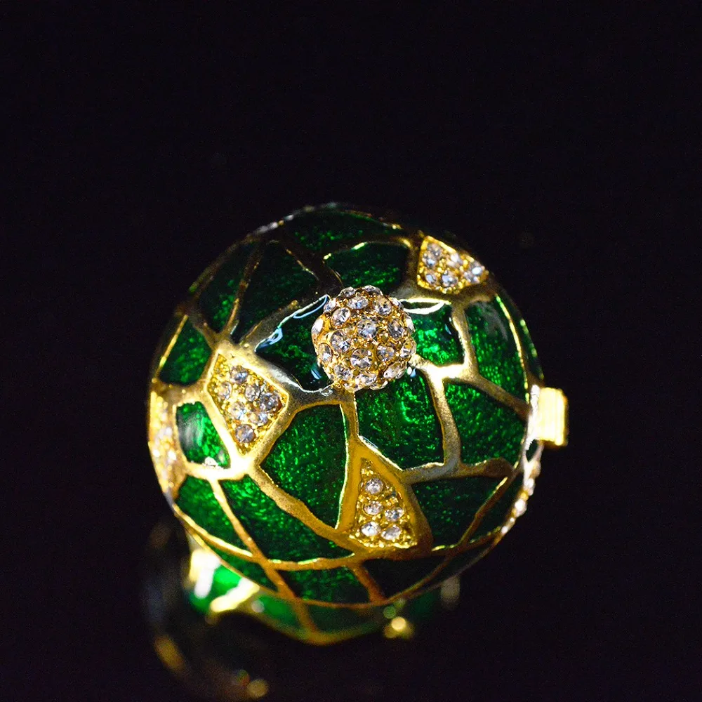 QIFU Новое поступление зеленый Faberge яйцо коллекция для шкатулка