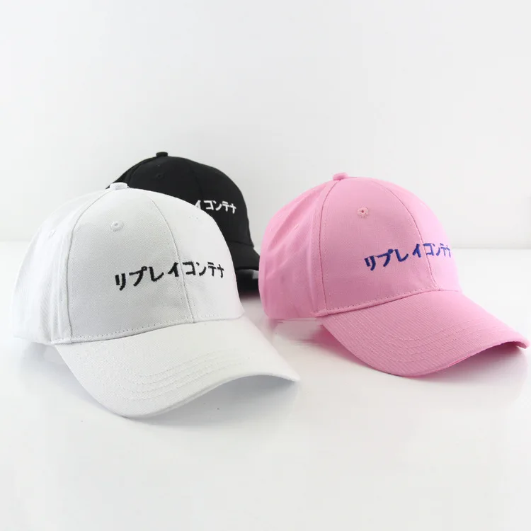 K Pop Fashion Japanese Baseball Cap Men Harajuku Women Hat Pink White