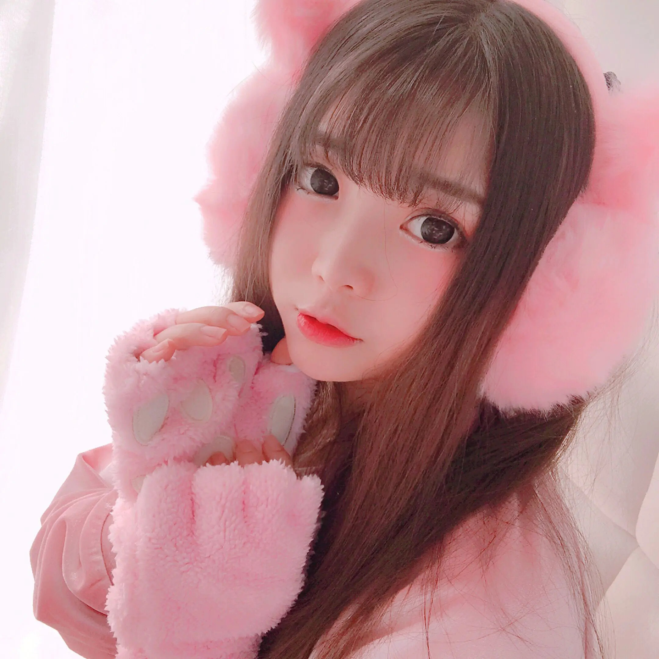 

Winter Kawai Gloves Lovely Cartoon Bear Cat Paw Fluffy Warmer Plush Fingerless Mitten Warm Half Finger Glove Cosplay Accessories