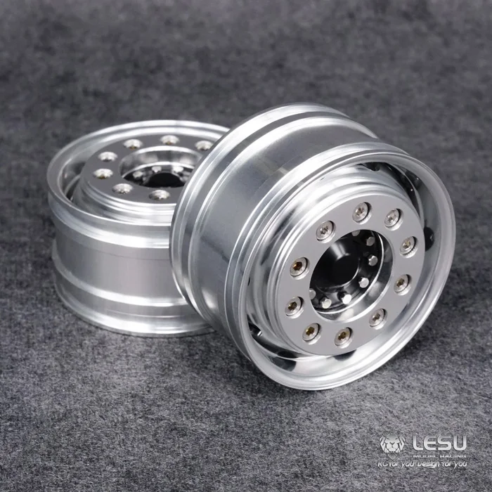 

Front Wheel Metal Hub A1 for 1/14 LESU Model Axle RC Tractors Truck Hex Brake Wide Type TH10240