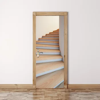 

2 pcs/set Wall Stickers DIY Mural Bedroom Home Decor Poster PVC Creative Stairs Waterproof Imitation 3D Door Stickers Decal