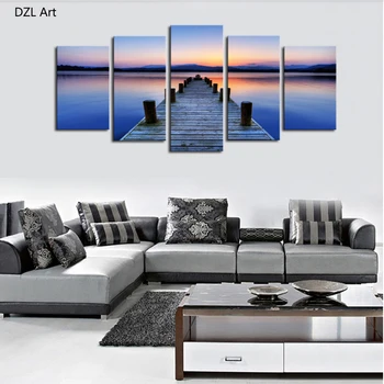 

Unframed 5 Piece ocean Modern Home Wall Decor Canvas Picture Art HD Print Painting On Canvas for Gift