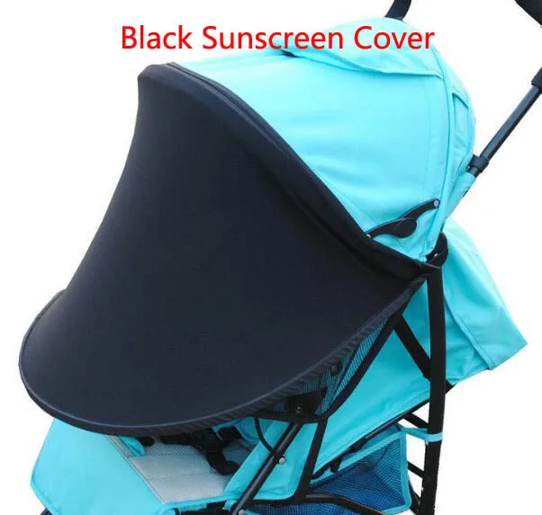 Аксессуары для колясок,, защита от солнца, навес для коляски, коляска, лучше, чем зонт от солнца, аксессуары для коляски - Цвет: Black Cover