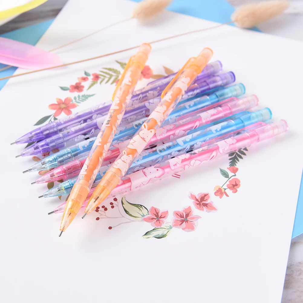 3PCS/Lot 0.5/0.7MM Cute Kawaii Plastic Mechanical Pencils Lovely Animals Automatic Pen For Kids Korean Stationery