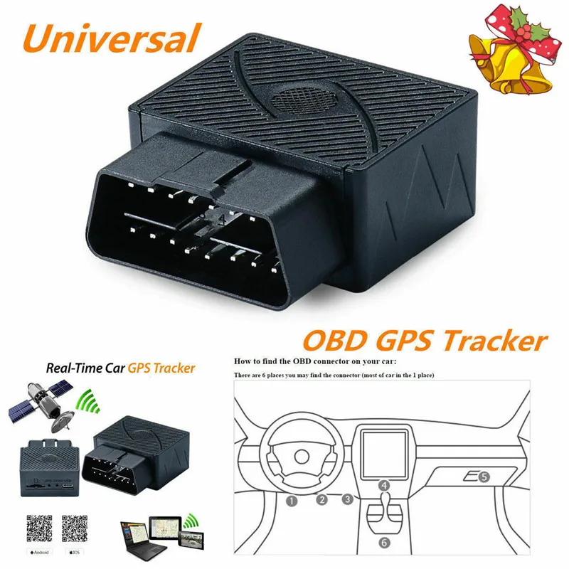OBD II GPS трекер 16 Pin Plug Play Car GSM OBD2 устройство слежения локатор OBDII с онлайн