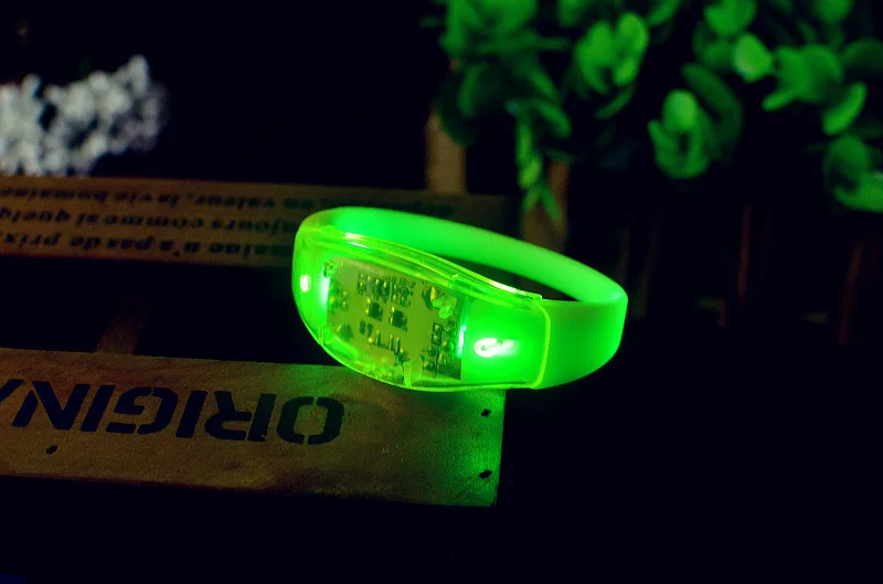Силиконовый контроллер звука светодиодный светящийся браслет активированный светящийся браслет для фестиваля вечерние рождественские