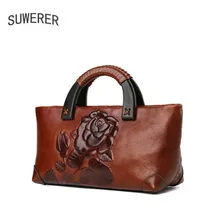 Women bag luxury brand 2019 new women genuine leather bag Fashion luxury Crocodile pattern embossed tote women leather handbags women bag genuine leather diolevy brand handmade carved flower pattern ladies leather handbags
