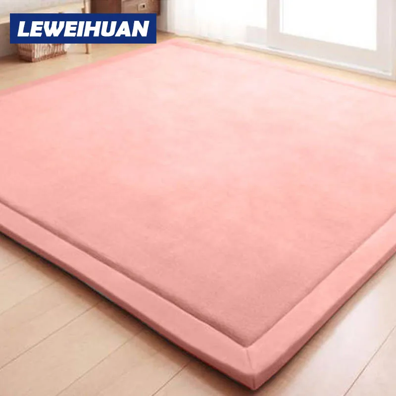 Thick Play Mats Coral Fleece Blanket Carpet Children Baby Crawling Tatami Mats Cushion Mattress For Bedroom Kids Christmas Gifts