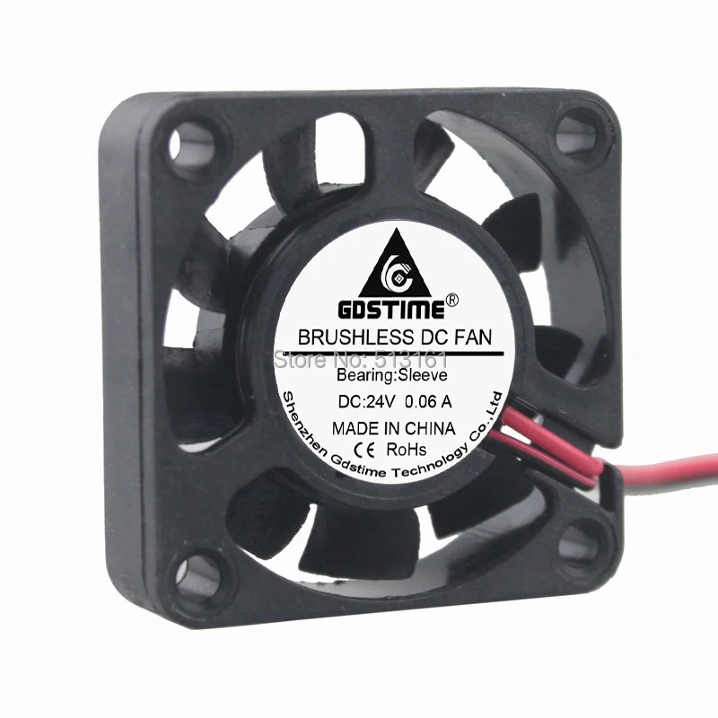 

Free Shipping 10pcs/lot Superior GDT 2pin 40mm 4010 Axial Fan 40x40mm x10mm 24v brushless fan