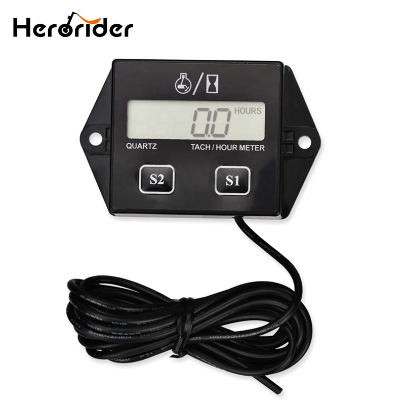 

Herorider Digital Display Device For Motorcycle Speed Timer Motorboat Engine Electronic Tachometer Hour Meter For Boat Car