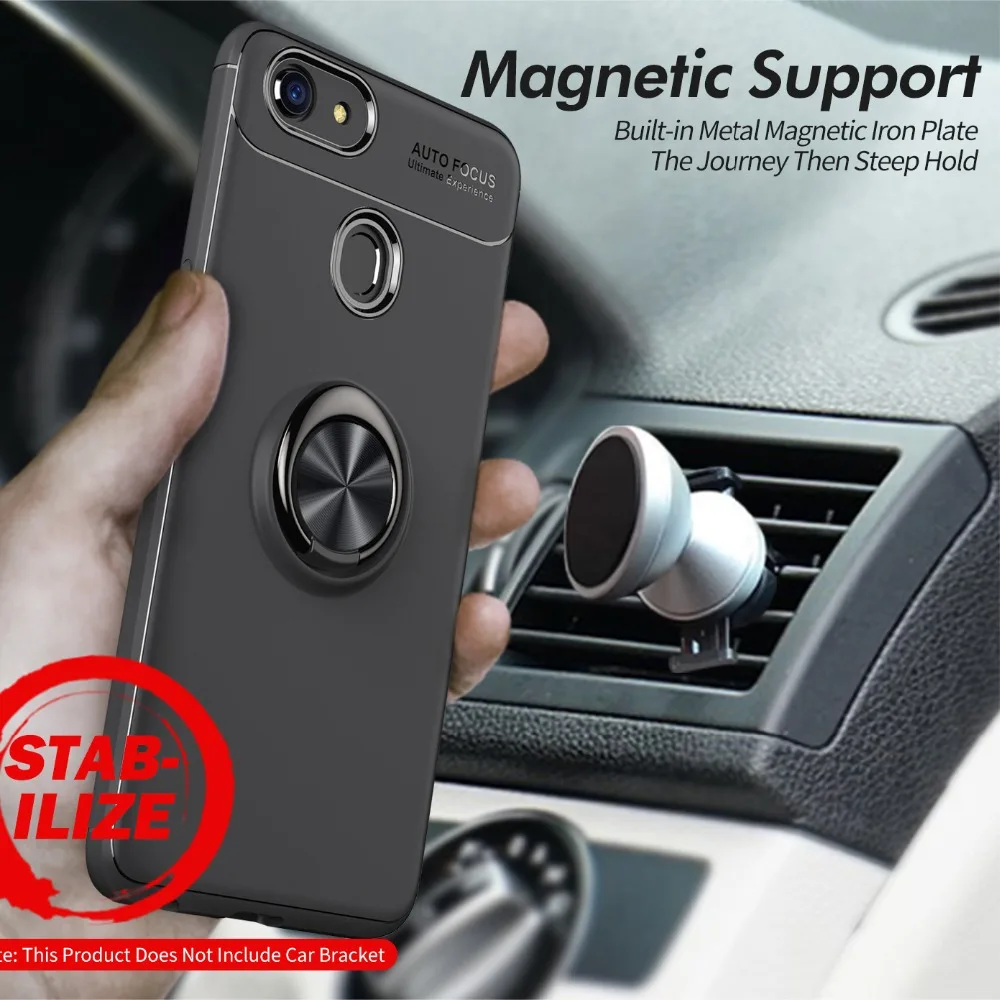 Voppton Luxury Armor Shockproof Case For OPPO F7 Case Magnetic Bracket Back Cover For OPPO F7 Coque 360 Protective TPU Fundas (7)