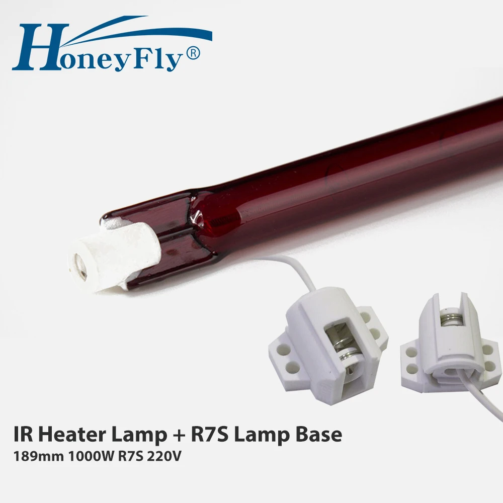 HoneyFly 2pcs J189 220V 1000W Infrared Halogen Lamp 189mm R7S Heater