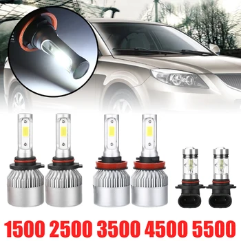 

New Set 6pcs LED Headlight+ Fog Light Car Light Source Dedicated Replacement for Dodge Ram 1500 2500 3500 4500 5500 2009-2017