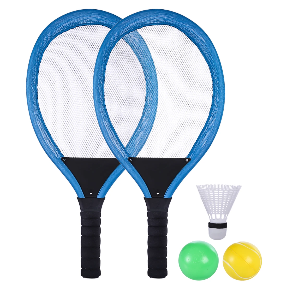 

2Pcs Outdoor Sports Cloth Tennis Racket Training Racquet for Children Kids Outdoor - Blue