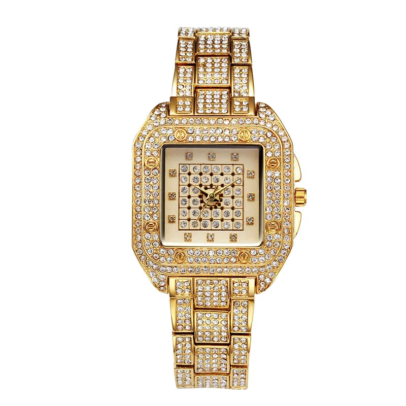 MISSFOX уникальные женские часы лучший бренд класса люкс с Стразы дешевые китайские часы швейцарские противоударные водонепроницаемые часы - Цвет: V2871