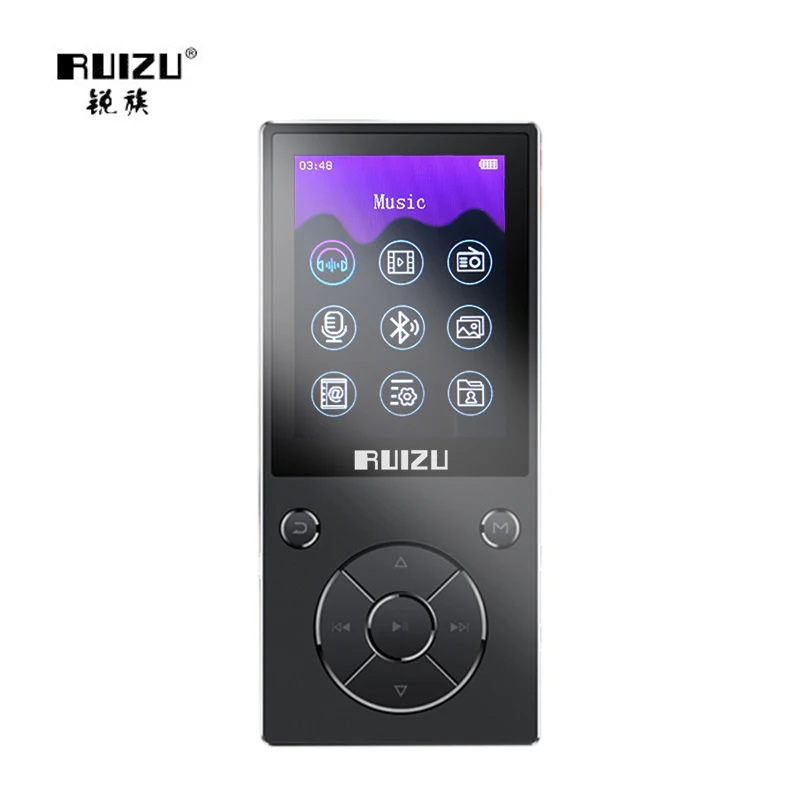 mp3 RUIZU D11 Mp3 плеер 8 ГБ для хранения 2,4 дюймов HD цветной экран воспроизведение Высокое качество радио Fm видео электронная книга bluetooth музыкальный плеер - Цвет: black