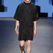 M-5XL Летняя мужская одежда с короткими рукавами Повседневный комбинезон свободные рабочие цельные пальто набор певицы костюмы плюс размер